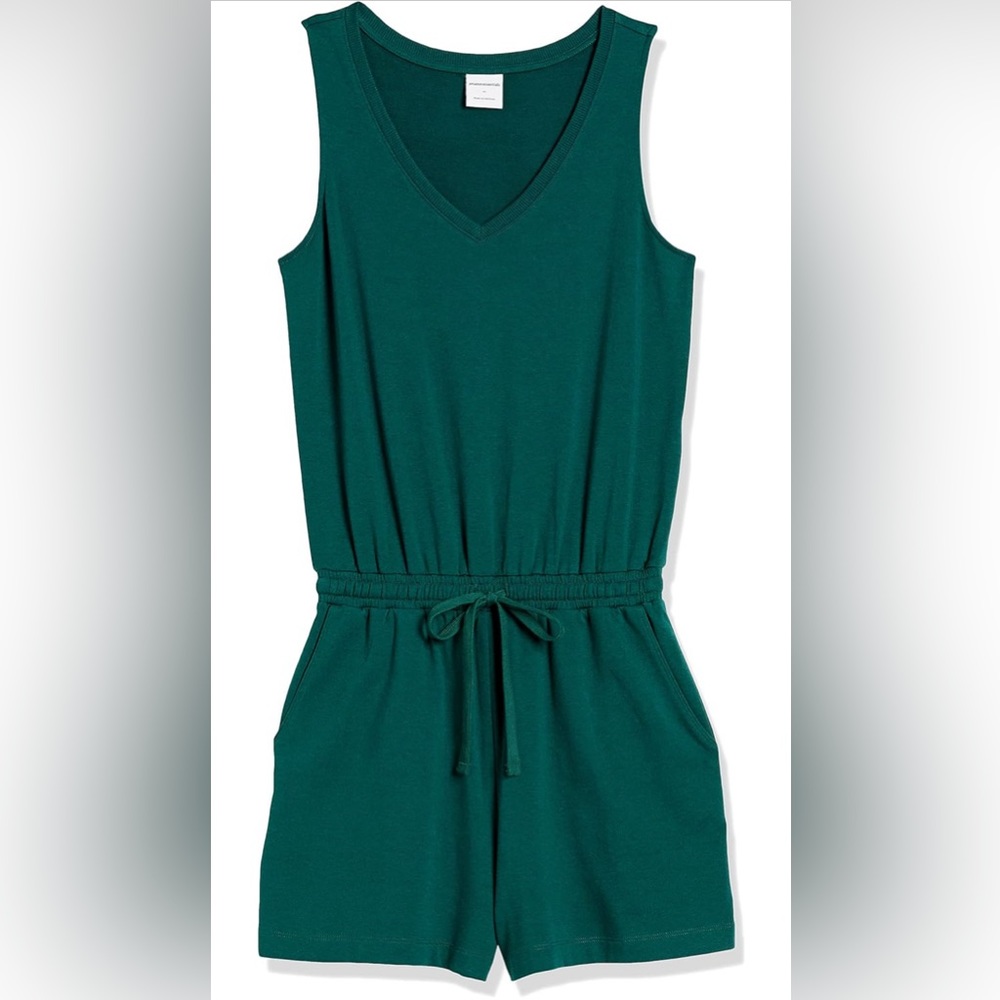 232. SMALL NWT Amazon Essentials Women's Studio Terry Fleece Romper - Picture 6 of 6